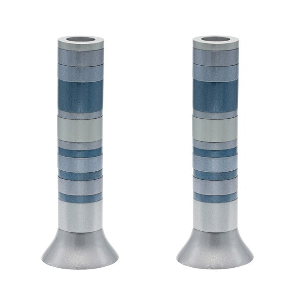 Large Anodized Candlesticks-Full Rings (EM-CW)