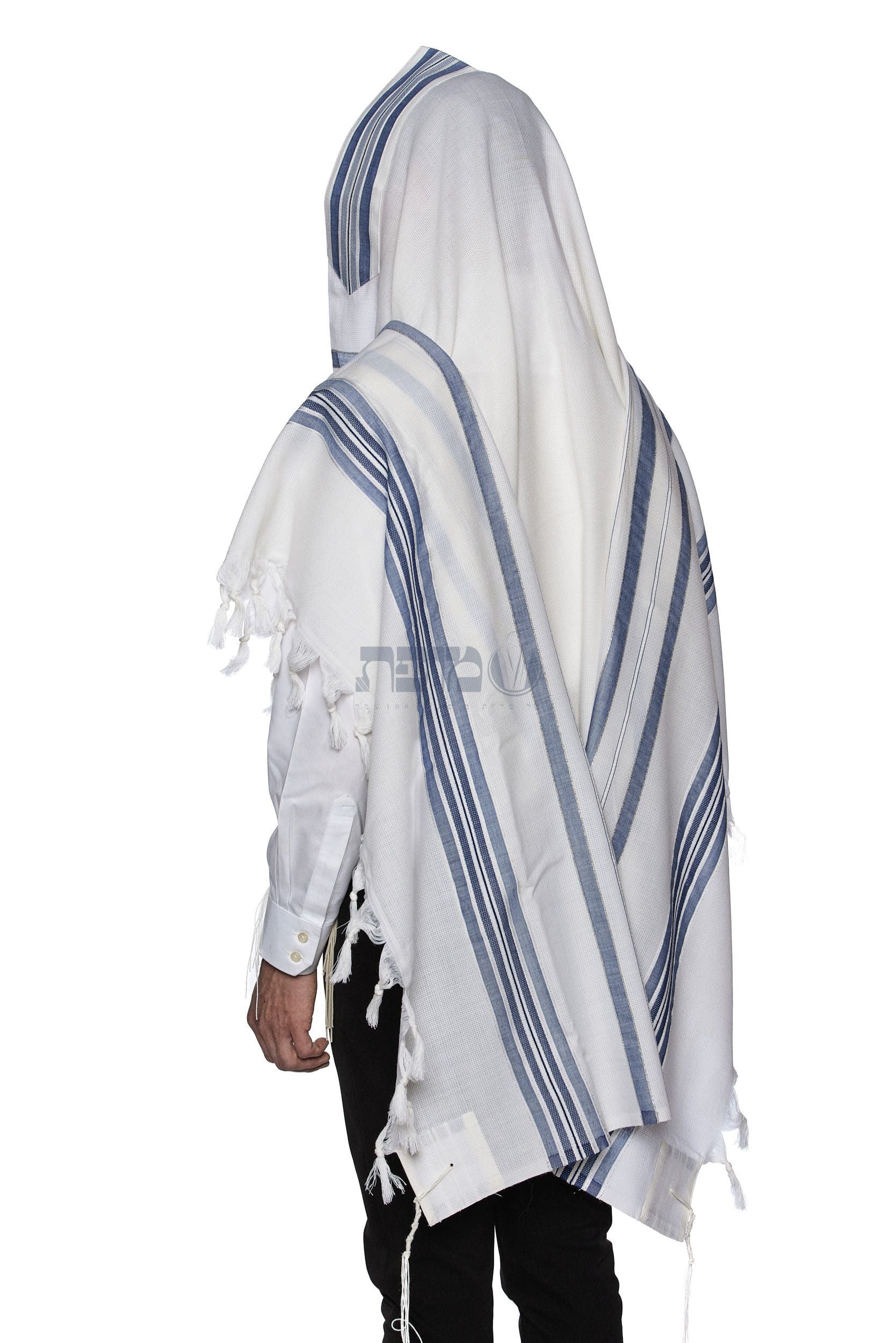 Mofet Wool Tallit - Lamenatzach/Non-Slip Weave Design (TAL-WOL)