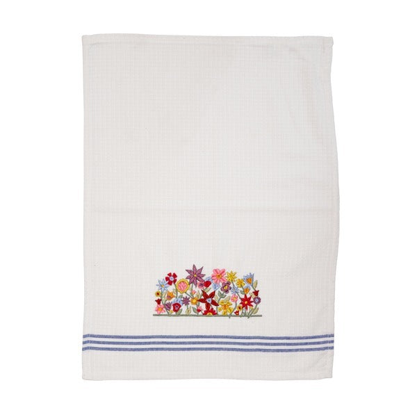 Embroidered Hand Towel w/ Blue Lines (Matches W/C EM-NYO) (EM-TMC)