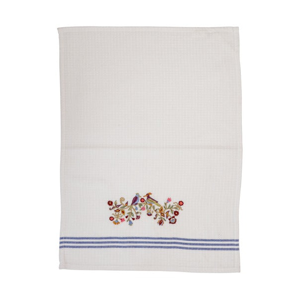 Embroidered Hand Towel w/ Blue Lines (Matches W/C EM-NYO) (EM-TMC)