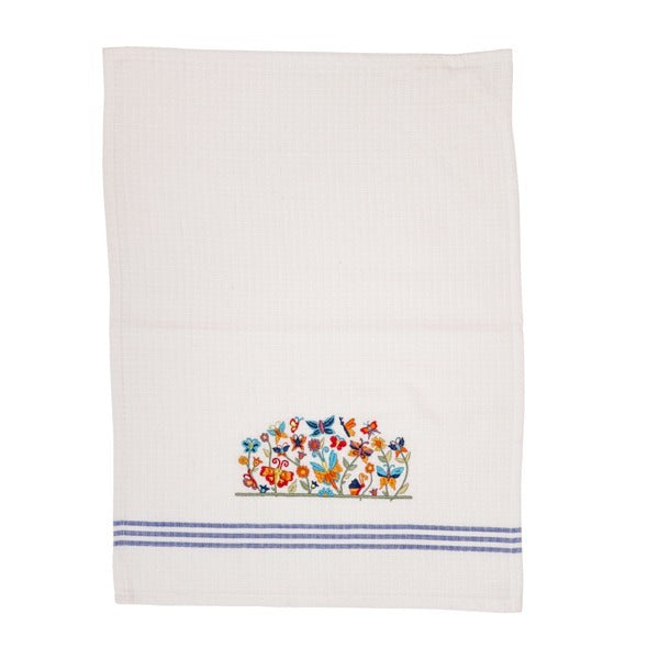 Embroidered Hand Towel w/ Blue Lines (Matches W/C EM-NYO) (EM-TMC)