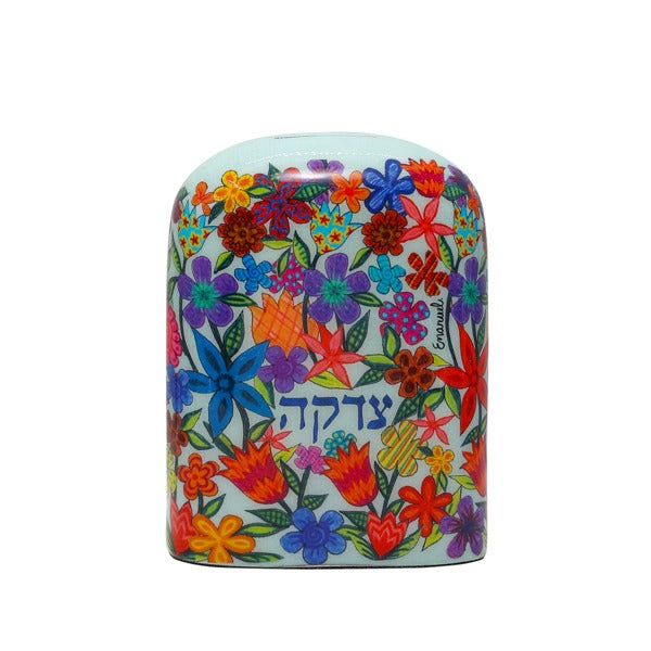 Emanuel Metal Painted Tzedakah Box  (EM-TZL)