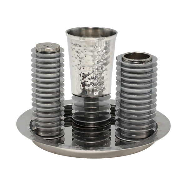 Yair Emanuel Hammered Havdalah Set - Anodized Discs (EM-HVB)