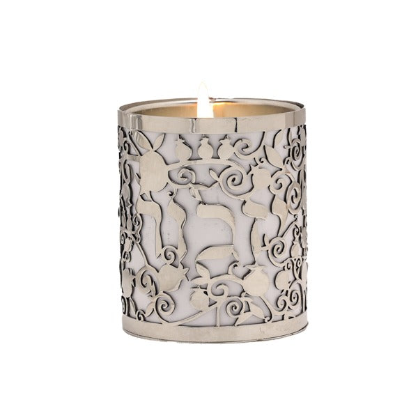 Emanuel Metal W/ Cutout Memorial Candle Holder (EM-NNC)