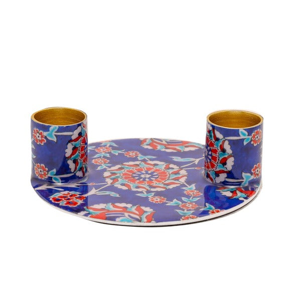 Painted Double Candle Holder (EM-CSE)