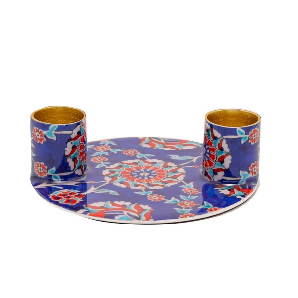 Painted Double Candle Holder (EM-CSE)