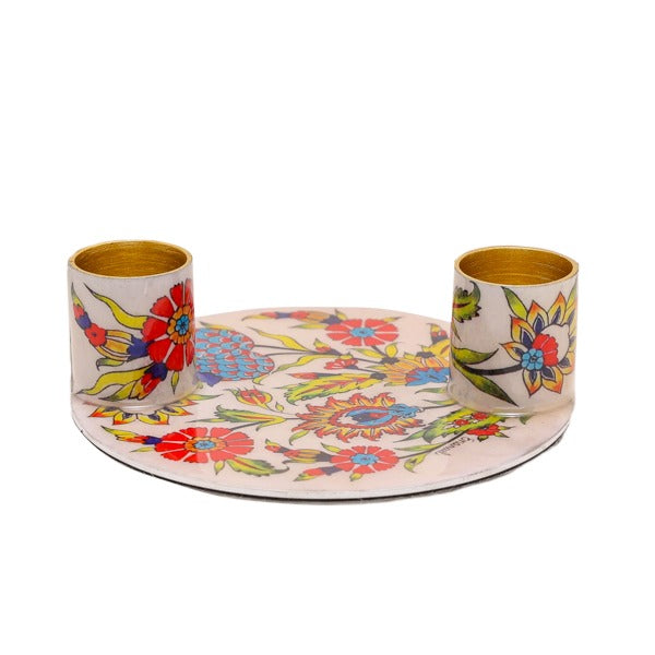 Painted Double Candle Holder (EM-CSE)