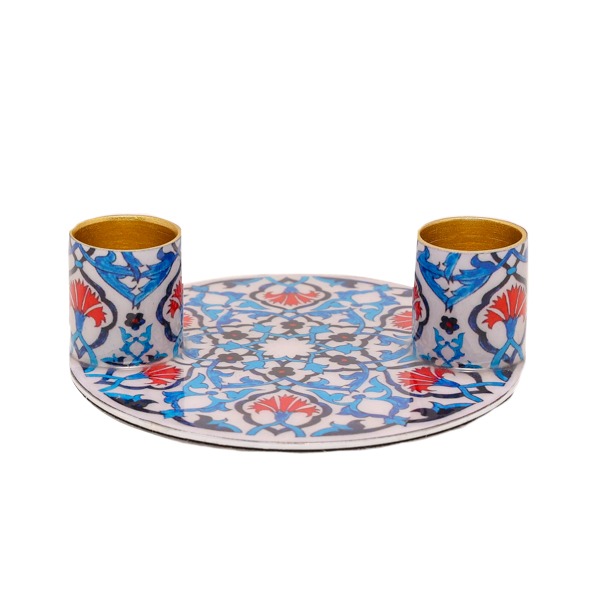 Painted Double Candle Holder (EM-CSE)