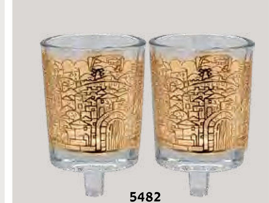 Hadarya Glass for Neronim-Jerusalem Design-Gold (SC-HDR5482)