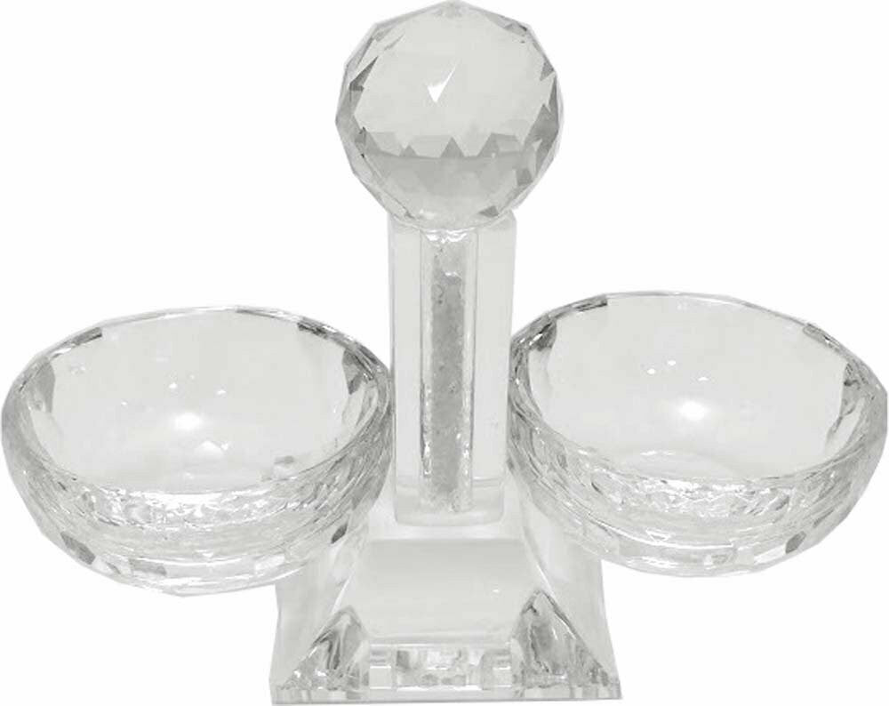 Karshi Crystal Salt & Pepper Dish with Beads(MC-5824)