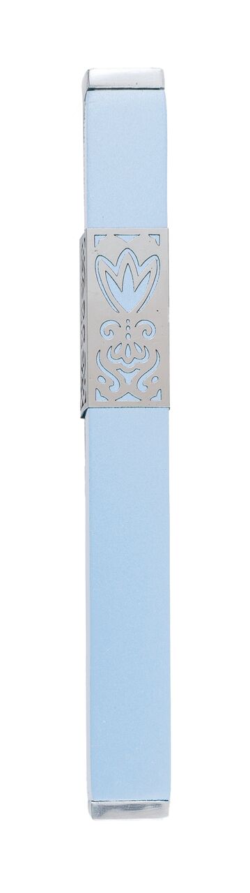 Emanuel Metal Mezuzah Case w/ Metal cutout-- 12cm (EM-MH)
