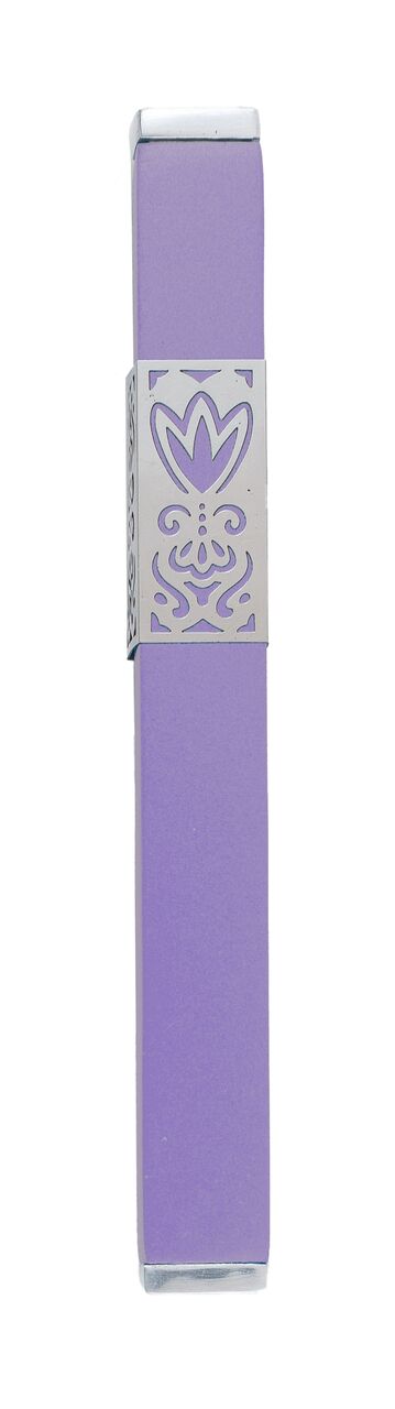 Emanuel Metal Mezuzah Case w/ Metal cutout-- 12cm (EM-MH)