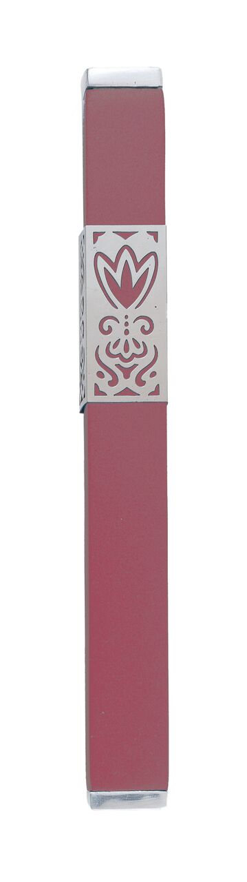 Emanuel Metal Mezuzah Case w/ Metal cutout-- 12cm (EM-MH)