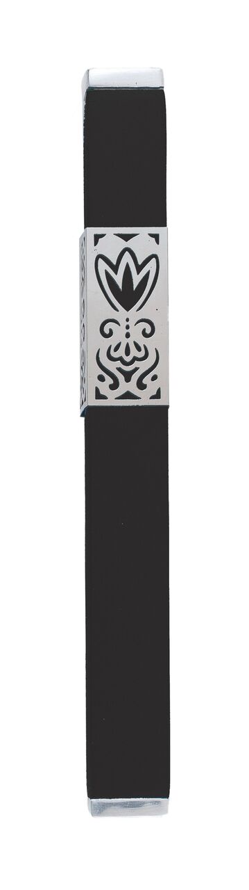 Emanuel Metal Mezuzah Case w/ Metal cutout-- 12cm (EM-MH)
