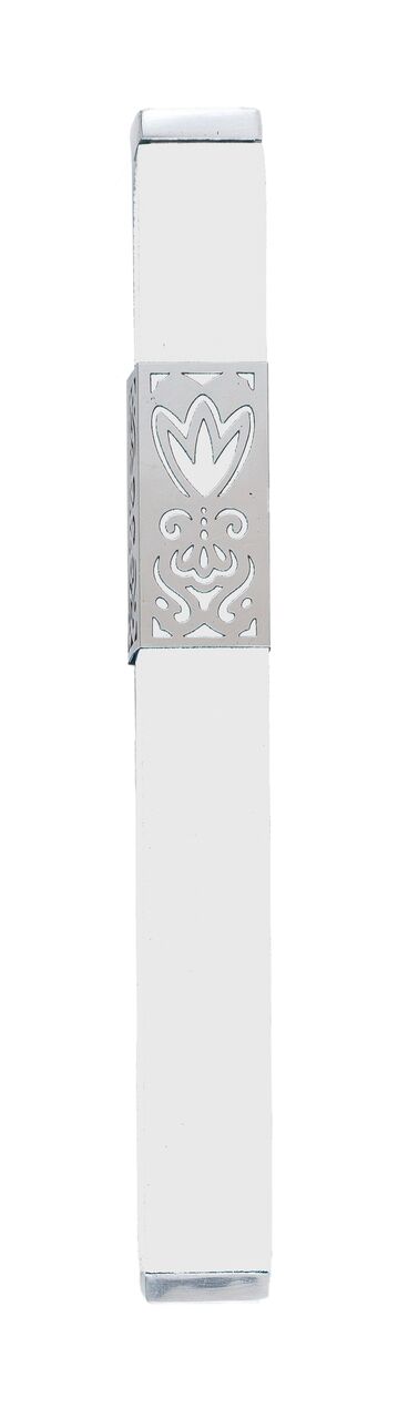 Emanuel Metal Mezuzah Case w/ Metal cutout-- 12cm (EM-MH)