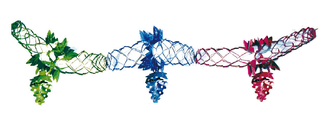 10" 6 Section Multi Colored Garland with Grapes - Pack of 12 - (71126)