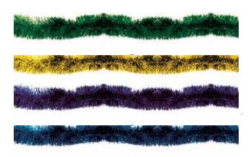 12' Long Tinsel, Assorted Colors -  (71145)