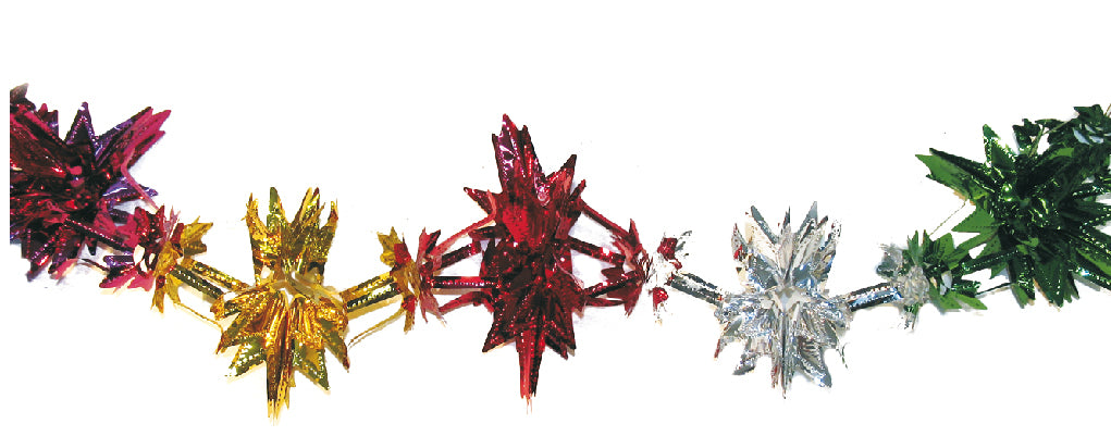 9" 11 Section Multi Colored Garland - Pack of 12 (71186)