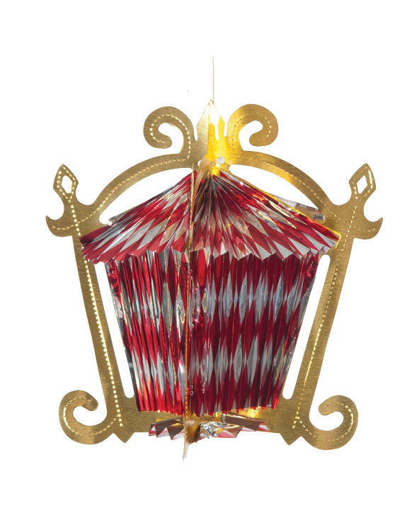 Chinese House Foil Hanging Decoration - Pack of 12 - Colored   (71197 CLR)