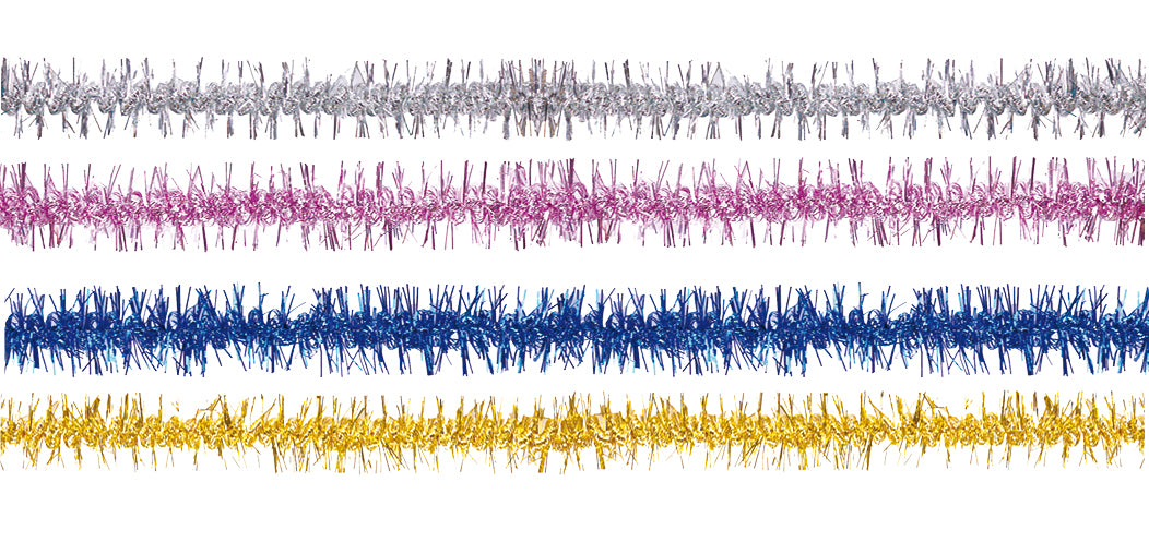 3" 12' Long Tinsel, Assorted Colors -  (71226)