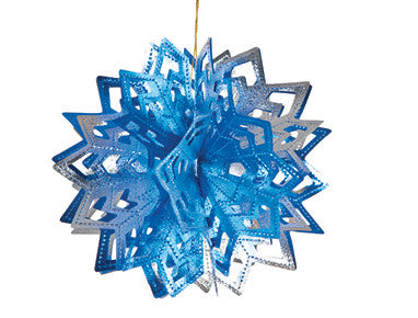Blue and Silver Ball - Pack of 12 - 8" (71267)