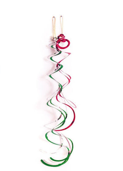 6" swirl - Pack of 3 different colors (red, blue, silver) - Pack of 12