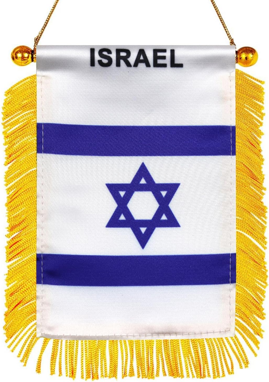 Israeli Flag For Car-4"6" Mini Banner-W/ Suction (I-MB)