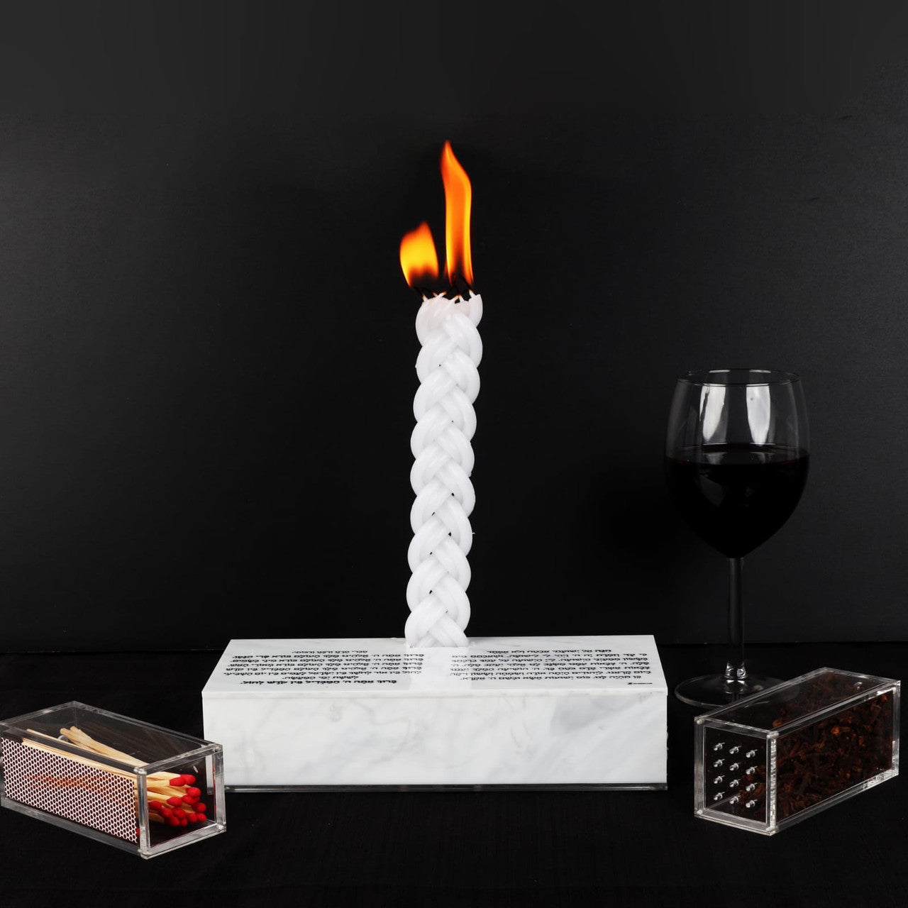 Lucite  Havdallah Set-4pc. (HV-ZLHVSET)
