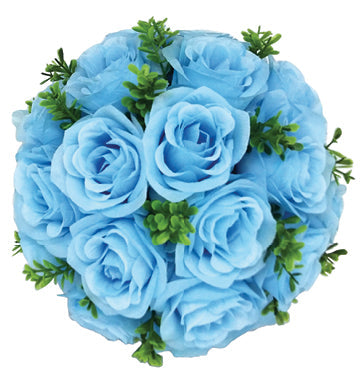 8" Rose Ball with Leaves, Multiple Colors (CLA-20160296)