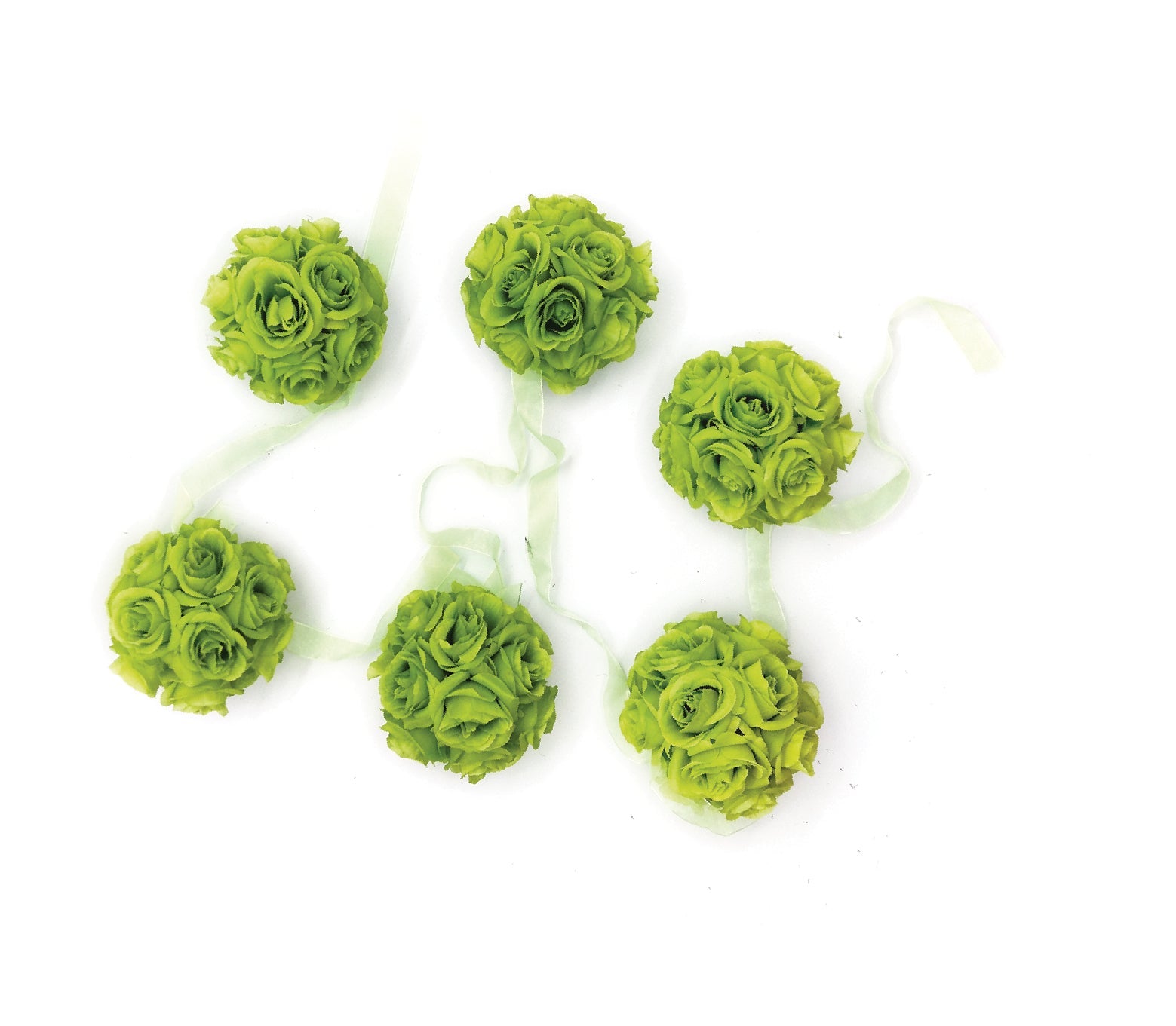 9' Garland with 6 Rose Balls, Multiple Colors (CLA-20160221)
