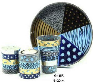 Hadarya Hand Painted 4 pc. Havdalah Set-Colorful  (HV-HDR9105)