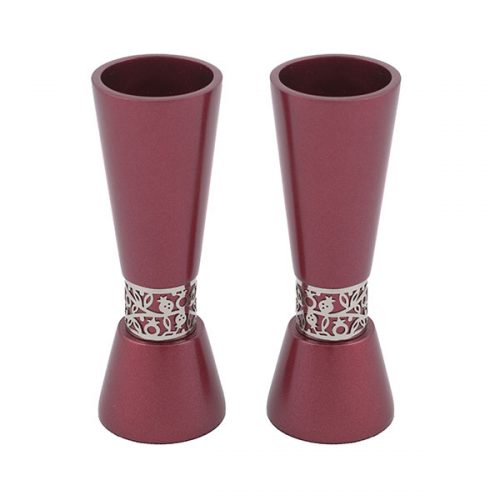 Emanuel Large Candlesticks with Metal Cutout (EM-CF)