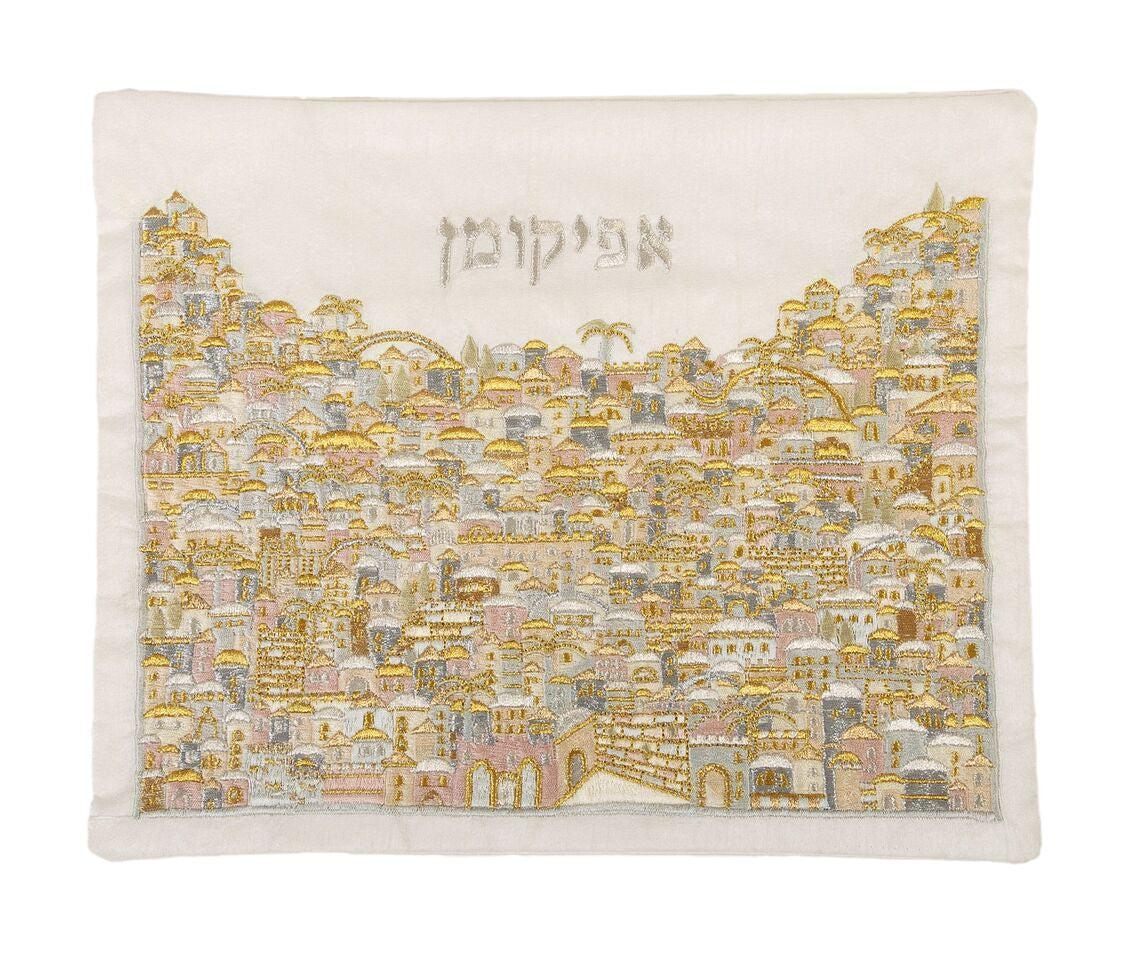 Emanuel Full Embroidered Afikoman Bag Jerusalem-- Multicolor (EM-AMC11)
