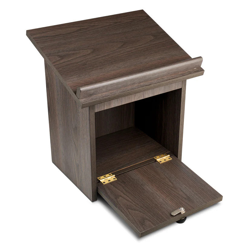 Table top Wood Shtender With Combination Lock-Taupe (MC-STNAWT)