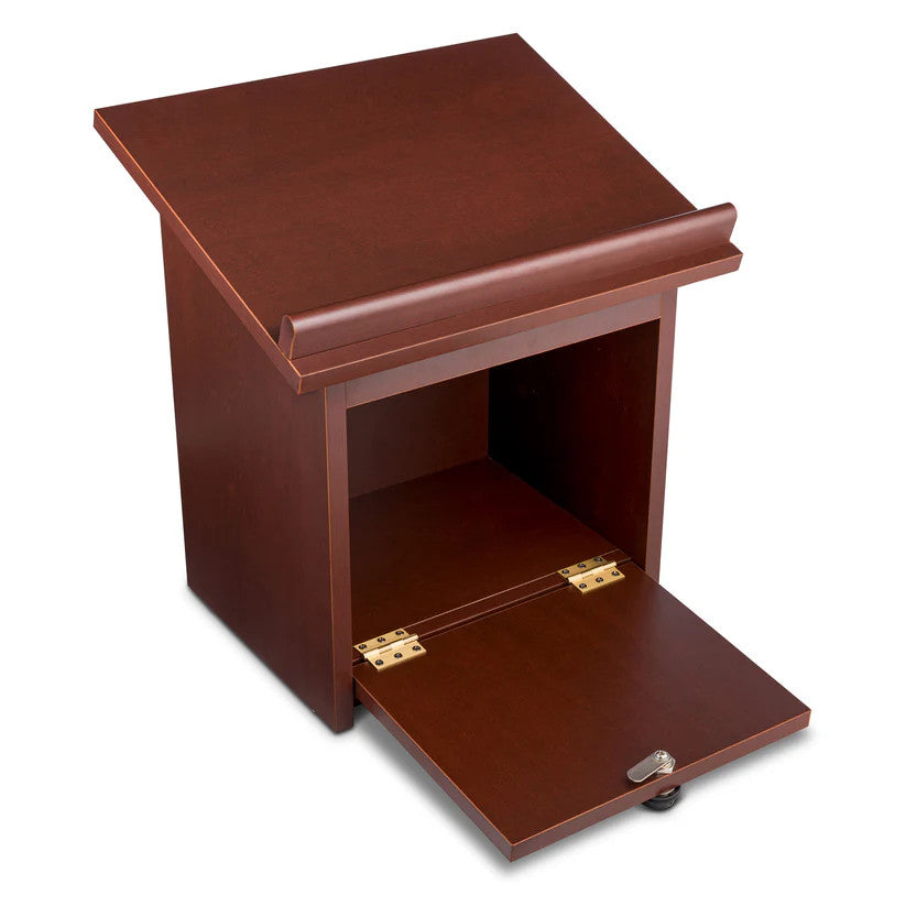 Table top Wood Shtender With Combination Lock-Mohagony (MC-STNAWM)