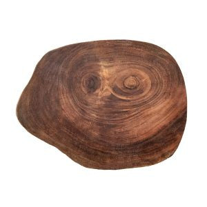 Emanuel Acacia Wood Challah Board Natural Shape (EM-CBD16)