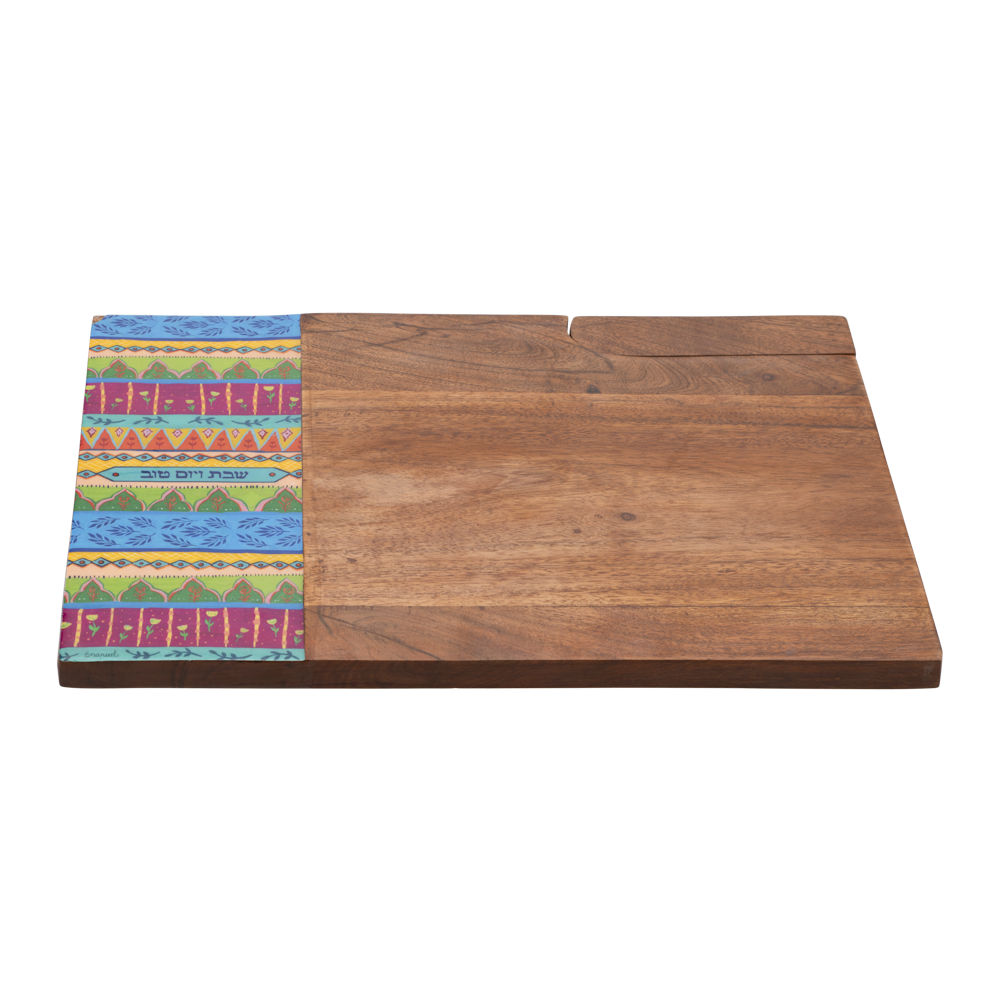 Emanuel Wood Challah Board with Painted Edge (EM-CBS)