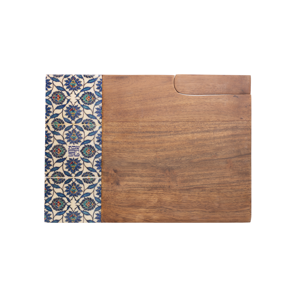 Emanuel Wood Challah Board with Painted Edge (EM-CBS)