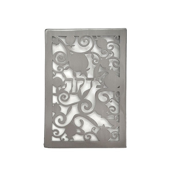 Emanuel Metal Tzedakah Box Cutout-White (EM-TZG3)