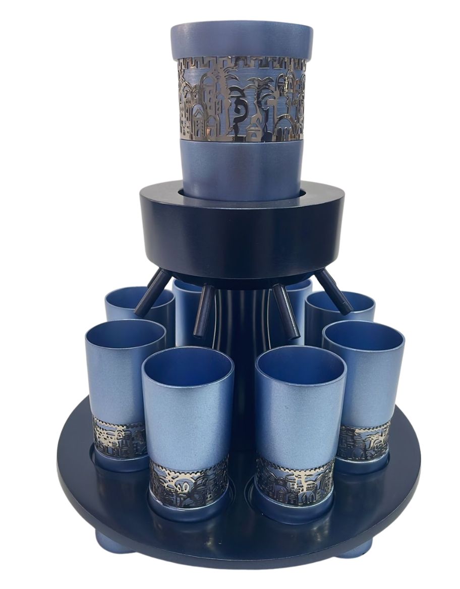 Anodized Kiddush Fountain with Lace (EM-FNB)