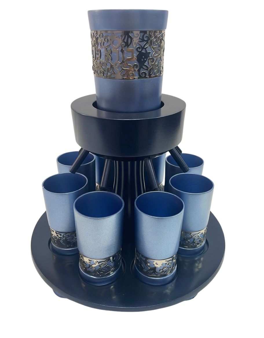 Anodized Kiddush Fountain with Lace (EM-FNB)