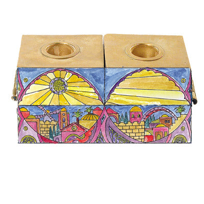 Emanuel Menorah & Shabbat Candlesticks Jerusalem (EM-HCS-5)