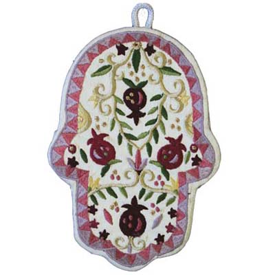 Emanuel Embroidered Hamsa Small 3"X5" (EM-HES)