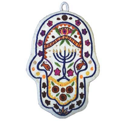 Emanuel Embroidered Hamsa Small 3"X5" (EM-HES)