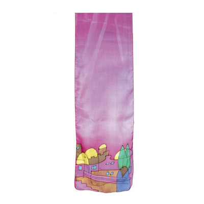 Emanuel Painted Jerusalem Silk Scarf Blue Small 63'x7' (EM-PS)