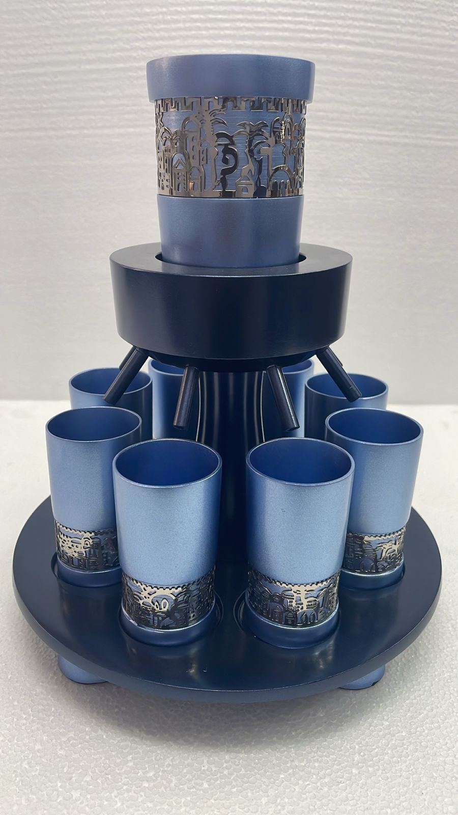 Anodized Kiddush Fountain with Lace (EM-FNB)