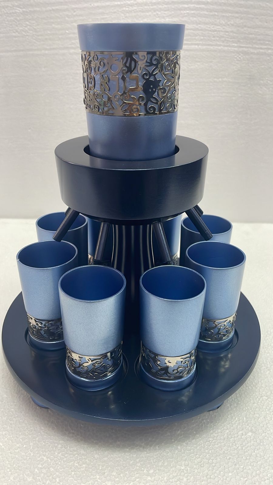 Anodized Kiddush Fountain with Lace (EM-FNB)