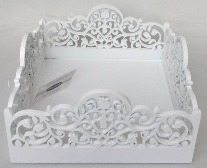 Karshi Wood Napkin Holder-- White (SHB-2982)