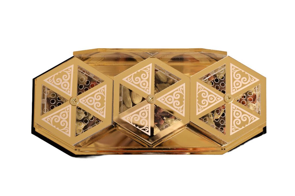 Veanveihu Lucite Besamim Holder 3Pc. With Tray-Small (HV-V350)