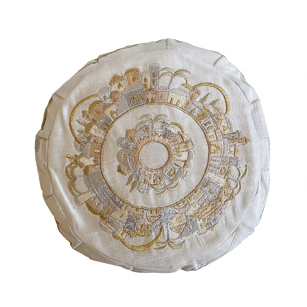 Embroidered Kippah Jerusalem Design (EM-HME5)